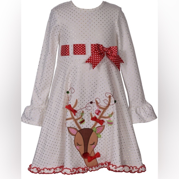 Bonnie Jean Other - Bonnie Jean Holiday Foiled Dot Knot Dress. 2T